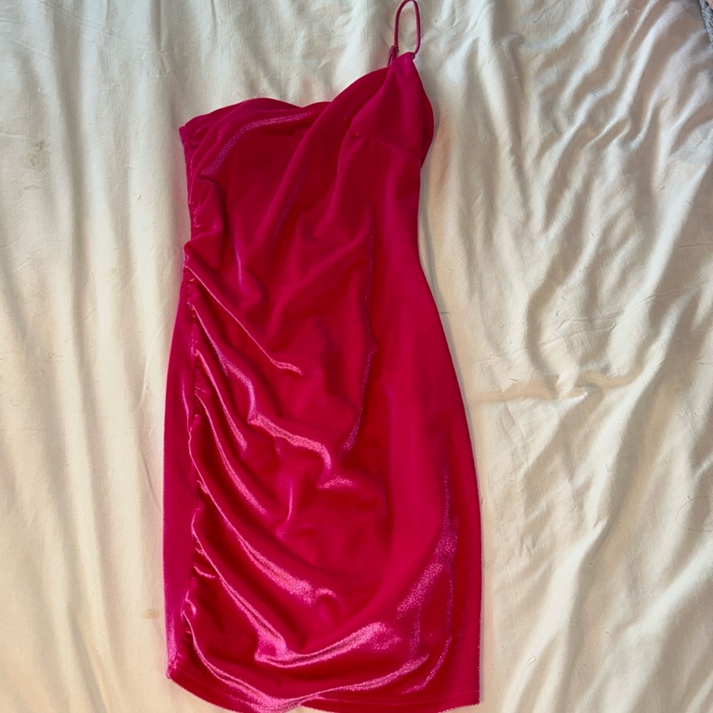 Pink mini dress